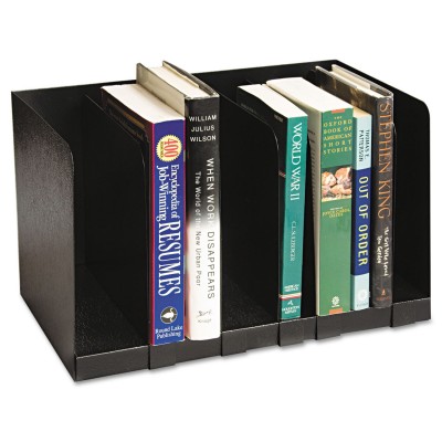 Buddy Book Rack, Adjustable, 5 Dividers, 15"x9-1/4"x9-1/4", Black 5704   183295584871